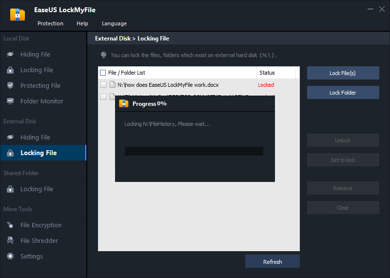 lock external drive file step 3